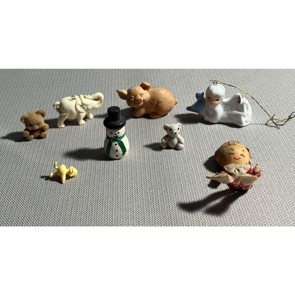 Lot Chicken Angel‎ Snowman Elephant Pig Flocked Bear Duck Elf